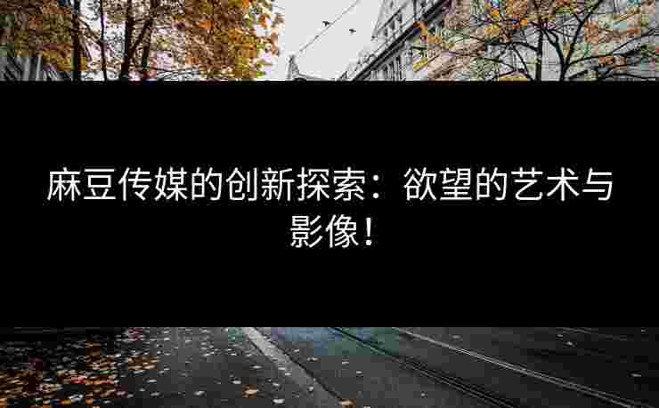 麻豆传媒的创新探索：欲望的艺术与影像！